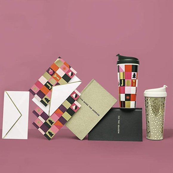 kate spade joy holiday christmas tumbler travel thermal mug nwt - Picture 2 of 6